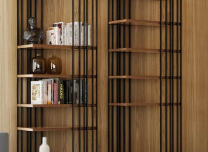 Bookshelf Luxury Cabinet Modern Living Room Wall Storage Shelves New